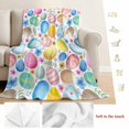 thumbnail image 5 of Easter Blanket Soft Cozy Warm Throw Blanket for Couch, Plush Fuzzy Flannel Fleece Blankets for Sofa, Spring Country Colorful Eggs Flower Leaf Plant Bed Blankets Lightweight Gifts for Women, 40"x60", 5 of 9