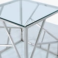 thumbnail image 2 of Heavenly Collection | Table d'appoint cubique argentée pour chambre et salon, 2 of 7