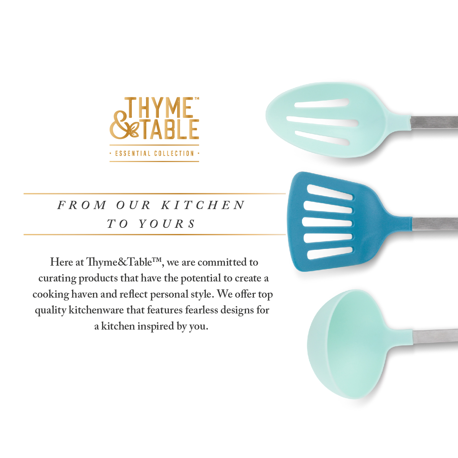 Thyme & Table Blue Kitchen Utensils, 3-Piece Set