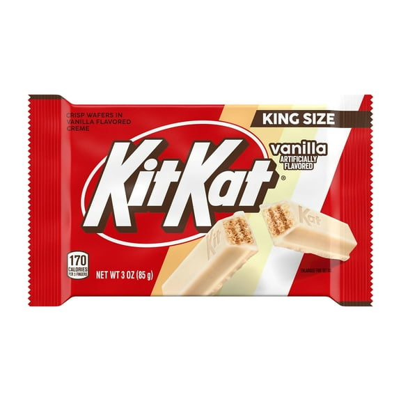 Kit Kat Vanilla Flavored Wafer King Size Candy, Bar (1PACK)