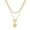 Gold-Bee Pendant, variant on Layered Necklaces for Women 14K Gold Plated Cuban Link Chain Choker Necklaces Toggle Necklace Dainty Black Crystal Square Pendant Necklace Boho Style Jewelry Birthday Gifts for Women