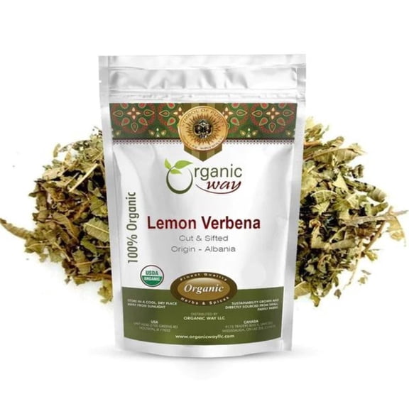 Organic Way Lemon Verbena Loose Leaf Tea | Organic, Gluten-Free, Naturally Decaffeinated | Cut & Sifted | 4 oz