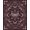 Purple, Pattern 19, variant on Design&I 8'x10' Washable Area Rug Wildlife Motif Frame Botanical Scroll Border Vintage Gothic Moth Playful for Dining Room, Large Office, Lounge, Snag-Free