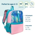 thumbnail image 4 of Wildkin Kids Pack-It-All 15 Inch School & Travel Backpack in Pink for Girls, Front strap for attaching Wildkin's Clip-in Lunchbox, Generously sized exterior front pocket (Mermaid Undercover), 4 of 9