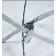 thumbnail image 5 of GLASS STAR TABLE ROUND with tempered glass top and polished stainless steel in chrome, 5 of 5