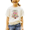 thumbnail image 5 of Faux Glitter Colorful Painted Christmas Tree with Dalmatian Bow Shirt for Women Teens and Girls Natural Shirt 4T, 5 of 5