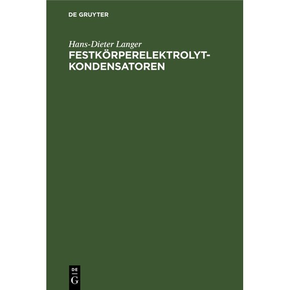Festkörperelektrolytkondensatoren, (Hardcover)