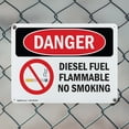 thumbnail image 5 of (2 Pack) Diesel Fuel Flammable No Smoking OSHA Danger Sign 24 Inch X 18 Inch Indoor / Outdoor Rust-Free Aluminum Metal Signs for Workplace, Workshop, and Construction Site, Made in the, 5 of 8