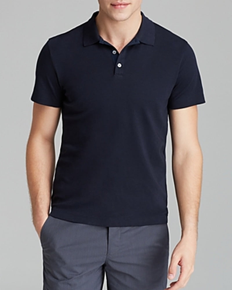 Theory - Theory NEW Blue Mens Size Medium M Slim Fit Solid Plaque Polo 