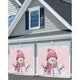 thumbnail image 3 of Christmas Garage Door Banner Cover 6 x 13 ft, Christmas Cute Snowman White Snowflakes Pink Christmas Garage Door Decorations Holiday Christmas Backdrop Decor for Winter New Year Xmas Party, 3 of 6