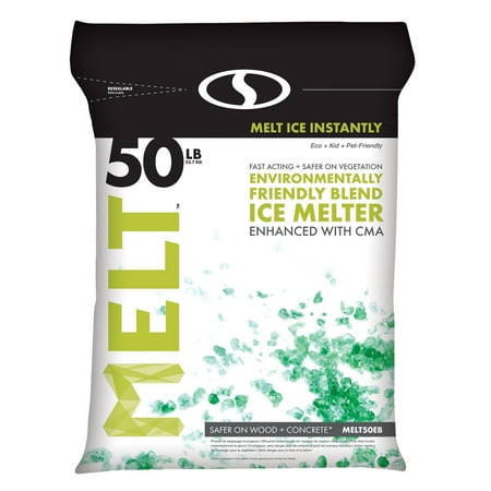 Snow Joe MELT Premium Environmentally-Friendly Blend Ice Melter w/ CMA, 50 lb. Resealable (Best Way To Melt Ice On Driveway)