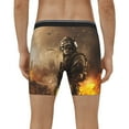 thumbnail image 4 of Rateoe Apocalyptic Skull Soldier Print Men’s Underwear Boxer Briefs Soft Comfortable Underwear Boxer Briefs, Long Leg Briefs,Anti-chafing Boxer Briefs, 4 of 7