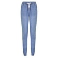 thumbnail image 3 of SAYOO Fashion New Women s Casual Solid Denim Pants Ladies Loose Soft Jogger Draws, 3 of 4