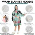thumbnail image 5 of Green Boston Terrier and Flower Wearable Oversized Blanket,Wearable Blanket Hoodie for Adults,Cozy Hooded Blankets with Super Pockets,Super Warm Fuzzy Pullover for Women & Men, 5 of 6