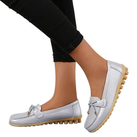 

Cathalem Summer Formal Shoes Women Fashion Womens Breathable Lace Up Shoes Casual Shoes Shoes Silver 7.5