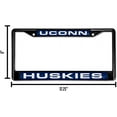 thumbnail image 4 of Connecticut UCONN Huskies NCAA Black Metal (Set of 2) Laser Cut License Plate Frames, 4 of 5