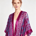 thumbnail image 5 of WeHello Women's Bohemian Burnout Velvet Long Tassel Open Front Kimono, Casual Holiday Beach Layering Shawl Cover Up, 5 of 7