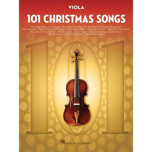 101 Christmas Songs Viola Sheet Music Songbook Holiday Carols for Beginners Intermediate Players Includes Silent Night J, (Paperback)