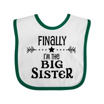 Inktastic Finally I'm the Big Sister Girls Baby Bib