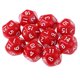 thumbnail image 1 of 10 piezas de 16 lados D16 14 mm acrílico opaco para juego de rol rojo, 1 of 7
