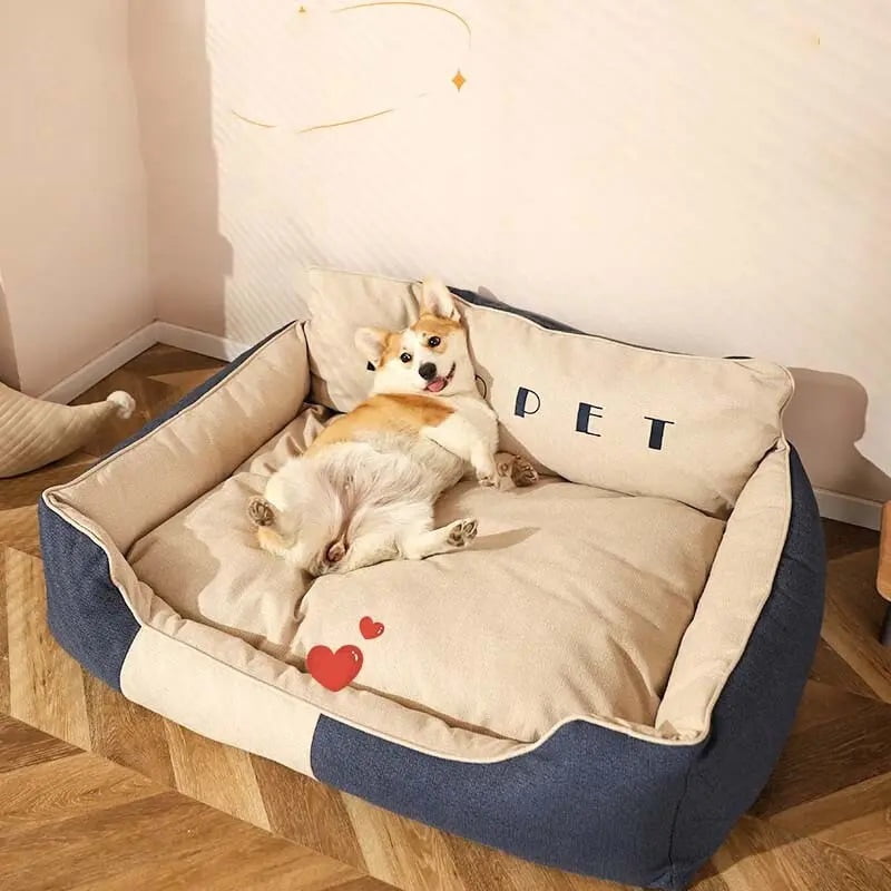 Dog Bed for Large Medium Small Dogs Soft Washable Pet Bed Orthopedic Dog Sofa Bed Breathable Rectangle Sleeping Bed Up To 110LB