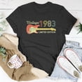 thumbnail image 5 of 40Th Birthday Gifts Ideas Guitar Lover 1983 Limited Edition Men Women Tshirt Graphic Print, 5 of 6