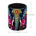 thumbnail image 4 of Portalápices compacto y funcional: portabolígrafos ideal y organizador de escritorio para maquillaje y artículos de arte, elefante colorido, 4 of 5