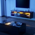 ChVans Floating TV Stand Wall Mounted for TVs up to 70", High Glossy