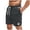 Dark Gray, variant on LiuXxxx Mens Summer Solid Ventilate Shorts Elasticated Waisted Work Pants Beach Pants Grey L