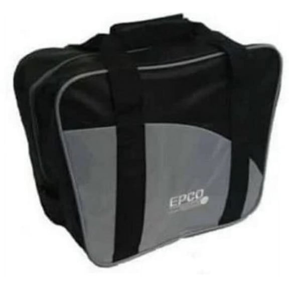 BuyBocceBalls Listing - 4 ball (with shoes) Aurora Soft Pack Bowling (Candlepin or Duckpin) Ball Bag - Black & Grey