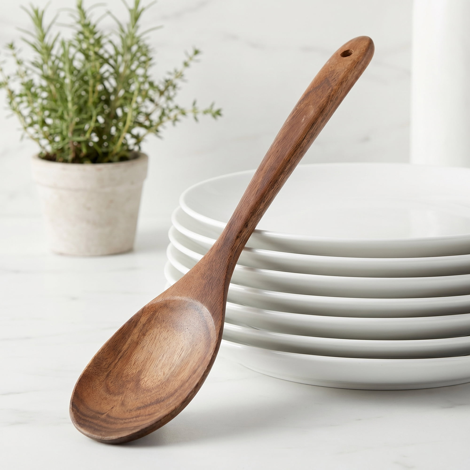 Unique Bargains 1Pcs Wood Scratch Proof for Non Stick Pans Heat Resistant Kitchen Spoon A