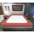 thumbnail image 3 of D.N.G. BEDDINGS 1 Piece Box Spring Cover - 100% Egyptian Cotton, 800 TC, Wrap Around 4 Sides Bed Skirt for Hotel & Home, Fits Box Springs up to 15 Inch - Twin XL, Stripe Brick Red Color, 3 of 8