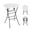 White 1-Pack, variant on 31.5" Round Portable Cocktail Table, Folding Plastic Picnic Table with Detachable Legs, Lightweight Waterproof Table for Outdoor Activities (White 1-Pack)