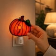 thumbnail image 5 of Acrylic Pumpkin Decor Halloween Night Light, Pumpkin Halloween Wall Decor Lamp in Wall, Vintage Halloween Lights for Bedroom Bathroom Wall, 5 of 7