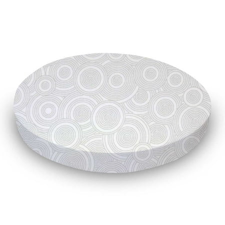 Sheetworld Fitted 100 Cotton Percale Oval Crib Sheet Fits Stokke