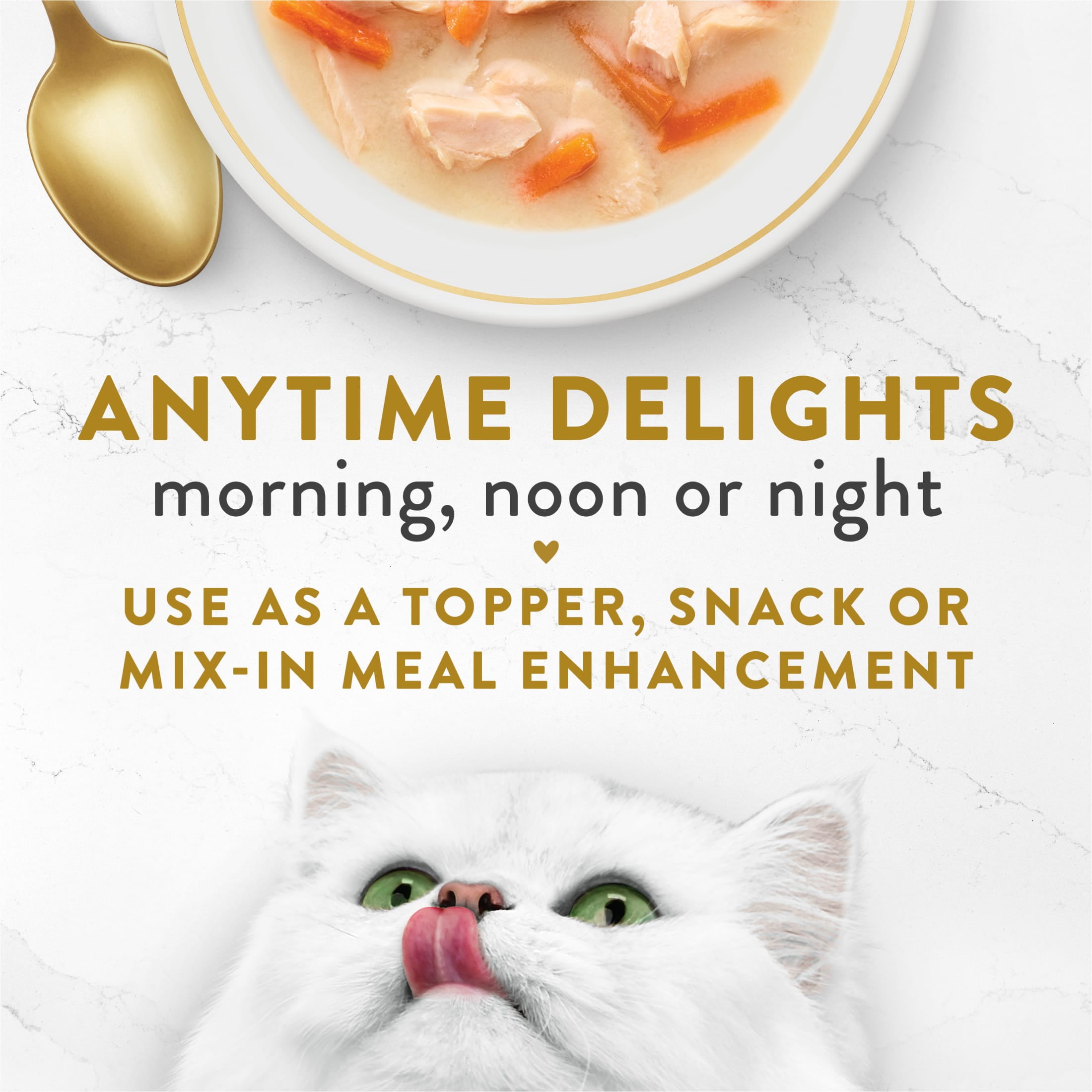(24 pack) Purina Fancy Feast Broths, Wet Cat Food, Salmon & Whitefish, 1.4 oz Pouch