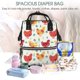 thumbnail image 5 of Fotbe Flower Chicken Mochila Maternidad - Lona de Sarga Impermeable, Mochila de Pañales de Gran Capacidad con Múltiples Bolsillos y Correas Ajustables, 5 of 6