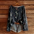 thumbnail image 2 of Women Sweaters Plus Size Vintage Boho Floral Print Long Sleeve Knit Tops 2025 Fall Casual Baggy Loose Comfy Blouses, 2 of 3