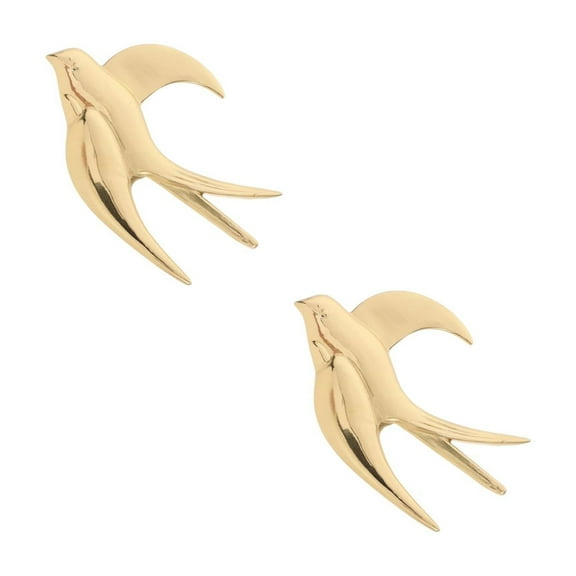 WORGEOUS 2pcs Birds Figurines Bird Wall Art Lifelike Bird 3.73X2.5 Inch Animal Sculptures 3d Hanging Ornament For Home Decor Garden Tree Bedroom Decor