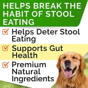 STRELLALAB No Poo Treats for Dogs - Coprophagia Stool Eating Deterrent + Breath Freshener - Gut Health & Immune Support - 120 Count