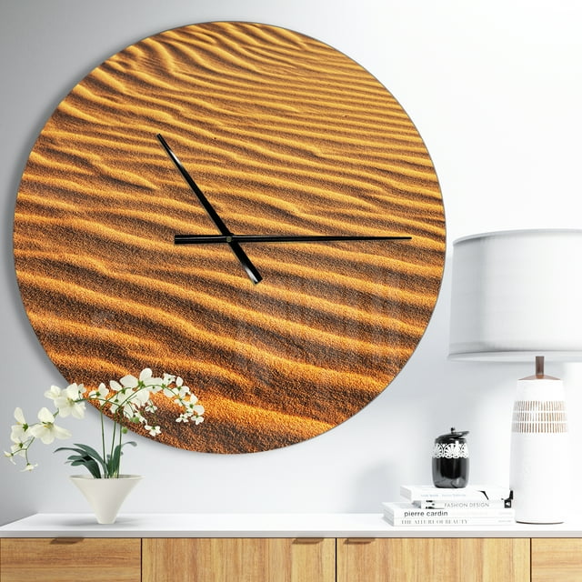 DesignArt Beautiful Sand Desert Dunes Large Wall Clock