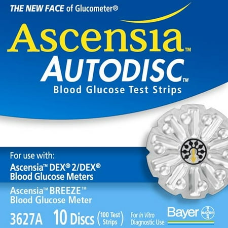 Bayer Diabetes Ascensia Autodisc Strips 100ct
