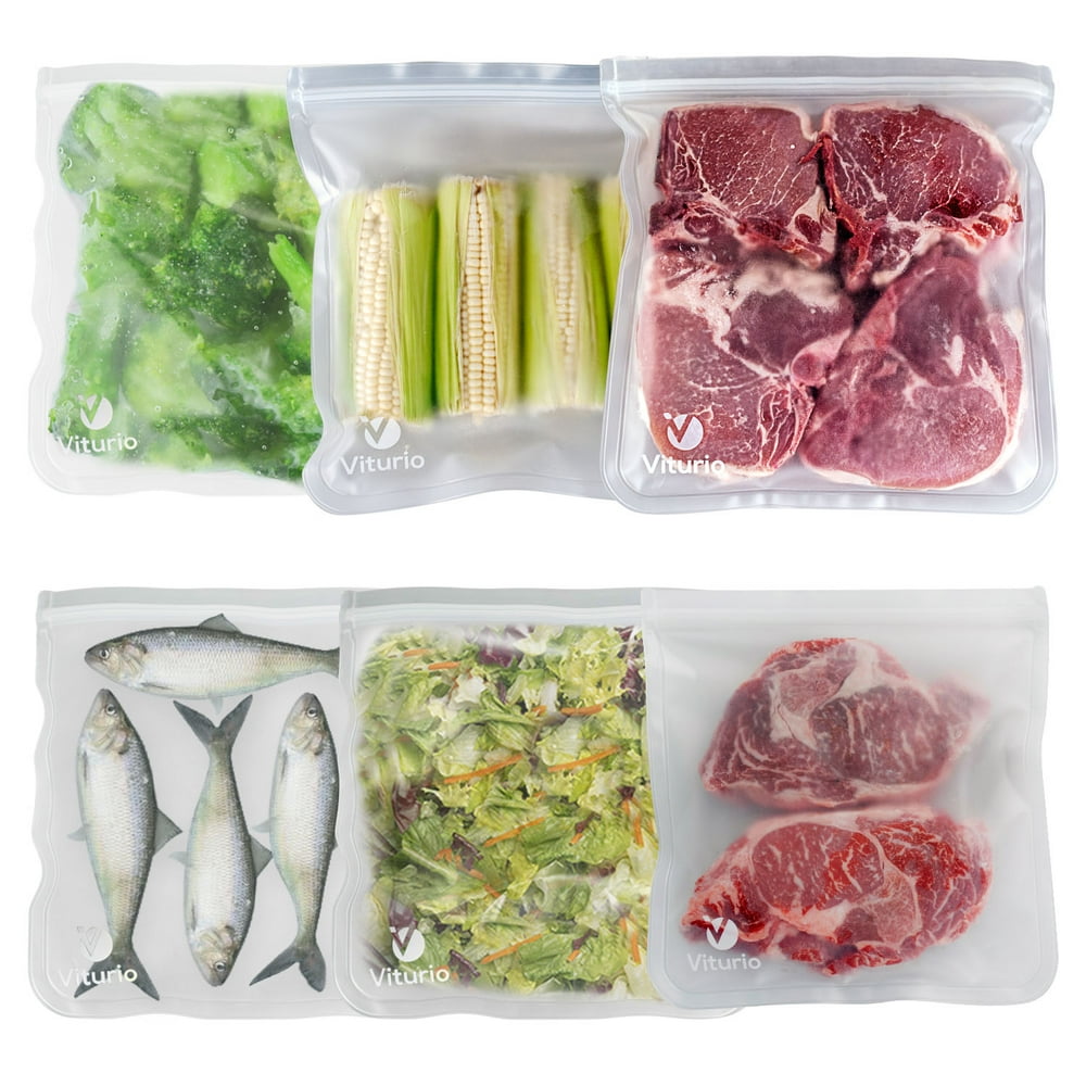 1220 Pack Reusable Food Storage Bags BPAFree Leakproof Ziplock Thick