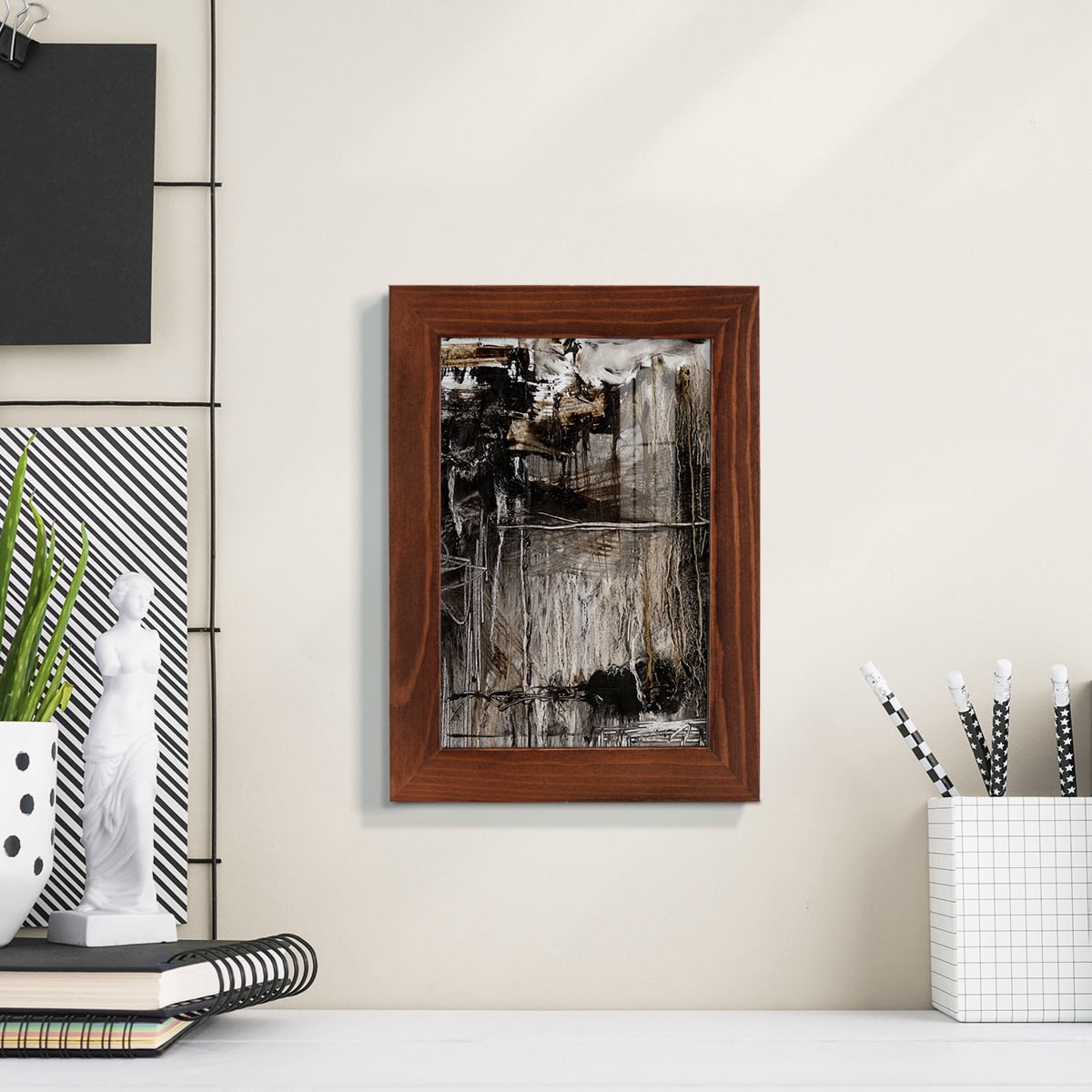 Continuum II -Framed Print w/glass-Chestnut