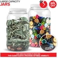thumbnail image 3 of Stock Your Home 1 Gallon Clear Plastic Jars with Lids (1 Pack) 128 oz Wide Mouth Large Jar with Lid, Big Container for Candy, Cookies, Arts & Crafts, Bartender Money Tips, Kitchen & Pantry Storage, 3 of 6