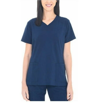 

BT Supply Co Ladies V-Neck Scrub Top (Dark Blue Large)