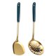 thumbnail image 1 of Juego de utensilios de cocina dorados de 2 piezas, juego de utensilios de cocina de acero inoxidable con aspecto vintage, fácil de limpiar, regalo perfecto., 1 of 5