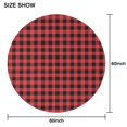 thumbnail image 6 of Red and White Checkered Pattern Round Tablecloth 60"x60",Wrinkle Wipeable Table Cloth for Kitchen Dining Room Picnic Patio Party, 6 of 6