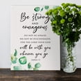 thumbnail image 3 of Bible Verse Joshua 1:9 Be Strong and Courageous Canvas Poster Inspirational Scripture Print Painting for Christian Home Office Wall Art Decoration 11.5 x 15 inch (Framed), 3 of 5