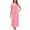 Pink, variant on Jalioing Womens Long Nightgown Loose Crew Neck Button Up Sleep Dress Short Sleeve Comfy Casual Sleepwear